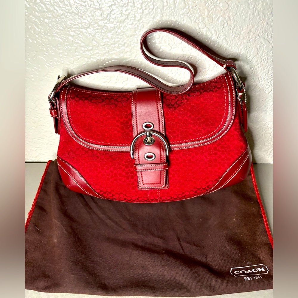 Coach Y2K Cherry Red Soho Shoulder Bag